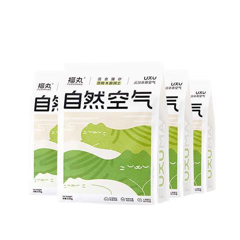88VIP：福丸 云顶茶香膨润土豆腐混合猫砂2.5kg×4袋除臭砂低尘不易粘底