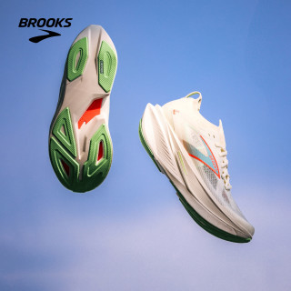 BROOKS Hyperion Max 烈风3 跑鞋男女专业训练运动鞋跑步 男款 椰奶色/壁虎绿/陶土粉橙 42