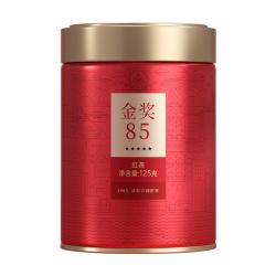 川红 茶叶特级工夫红茶金85橘糖甜香型茗茶五星罐装125g四川特产 金85五星125g