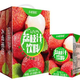 88VIP：天喔 果园荔枝汁整箱囤货家庭装火锅饮料清爽解腻果汁饮品