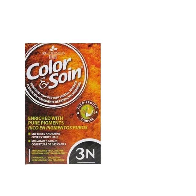 三橡树 有机天然植物长效染发剂 #3N暗栗色 1盒
