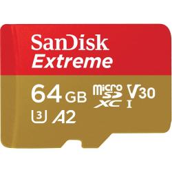 闪迪 Extreme 至尊极速移动系列 MicroSD存储卡 64GB（U3、V30、A2）