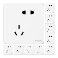 Schneider Electric 施耐德电气 皓呈系列 斜五孔插座 奶油白 10只装