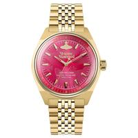 Vivienne Westwood 西太后火龙果红金色钢带石英手表女轻奢女表