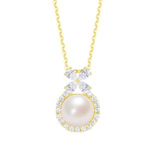 今日必买：周大生 纯银珍珠项链  四叶草 Z0N300196CS