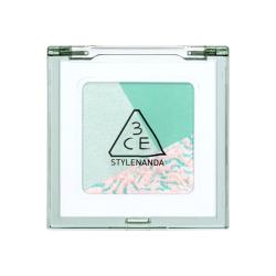 3CE 方格眼影盘 三色盘猫薄荷橘棕色哑光亮片淡妆
