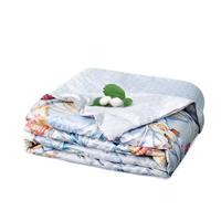 富安娜 FUANNA 玉茗春 100%蚕丝被 印花空调被 夏凉被 3斤 230*229cm 绿 100%蚕丝抑菌夏薄被 双人加大被（230*229cm）