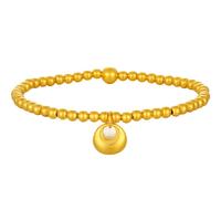 谢瑞麟(TSL)黄金手链古法小胖福金珠足金手串女款XO860 约8.1g