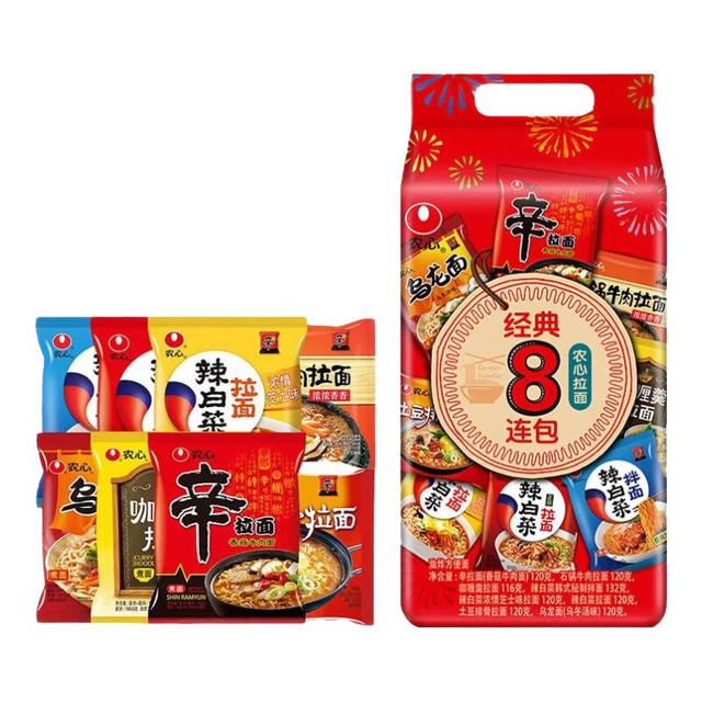 农心 经典农心拉面 8口味组合装 968g/8包