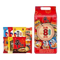 农心 经典8连包 农心拉面 8口味 968g