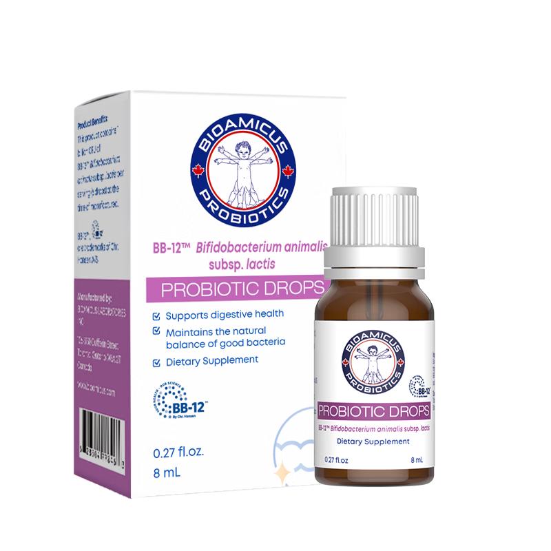百适滴(BIOAMICUS)Bb-12益生菌滴剂8ml 婴幼儿宝宝肠胃益生菌新生儿可用调理呵护肠道益生菌