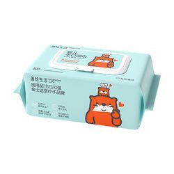蓬松生活 婴幼童纯水湿巾   80抽/包*5包