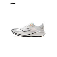 LI-NING/李宁赤兔8 PRO 跑步鞋男鞋透气网面beng轻弹中考体测跳绳运动鞋 标准白 40 白色 男子