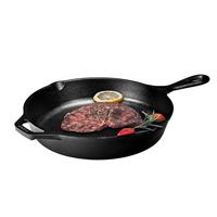 LODGE 洛极 L8SK3 煎锅(26cm、不粘、无涂层、铸铁)