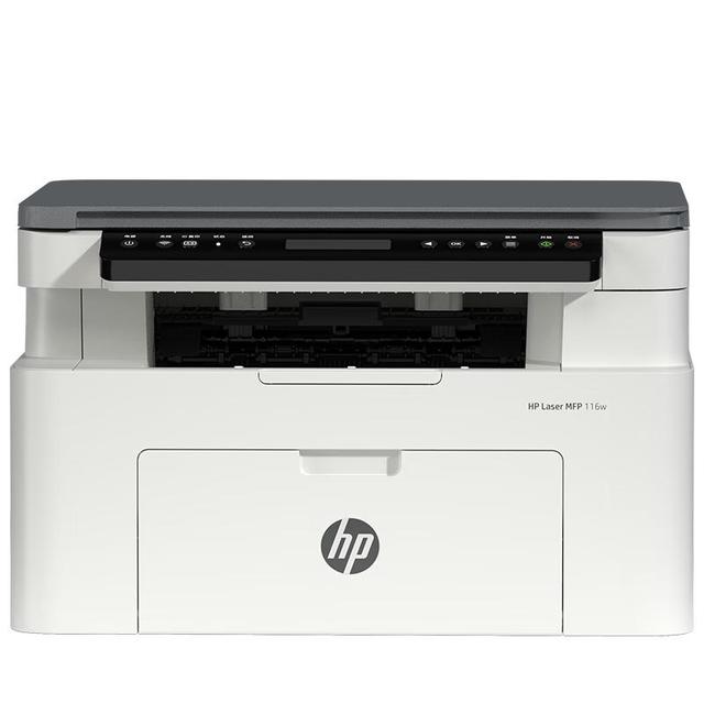 惠普 116w 黑白激光一体机 白色