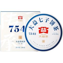 大益 7542 七子饼茶 普洱生茶 200g 礼盒装