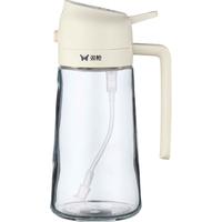 SUNCHA 双枪 油壶喷油壶 倒油喷油一体食用油玻璃油壶厨房家用不挂油 奶油白 奶油白