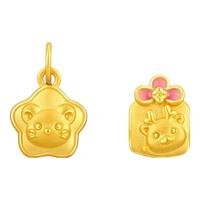 CHOW TAI FOOK 周大福 EOR1170 龙年生肖三合鼠猴龙足金吊坠 1.3g