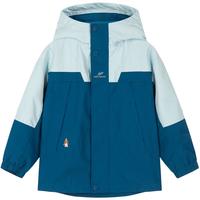 暇步士（Hush Puppies）童装儿童男女童秋季三防面料时尚拼接连帽外套 燕麦卡其 150 150cm