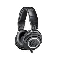 audio-technica 铁三角 ATH-M50X 耳罩式头戴式动圈有线耳机 黑色