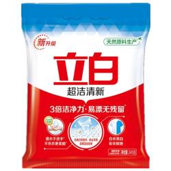 立白 超洁清新洗衣粉无磷型家庭装强力去油渍污渍清洁补充装洁净不发黄 超洁清新245g*3袋