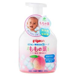 贝亲 温和保湿桃叶婴儿洗发沐浴露 日版 450ml