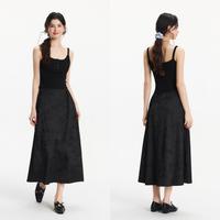 夏设计感重工提花A字长裙女士小众时尚国潮气质优雅国风半身裙女