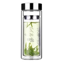 富光 健牌系列 703-320 双层玻璃杯 320ml 透明