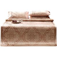 FUANNA 富安娜 理查德 提花冰丝席三件套 咖色 180*200cm