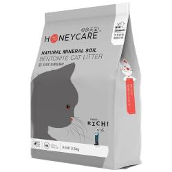 Honeycare 膨润土猫砂10kg/箱 小颗粒易结团无尘 矿石颗粒猫砂 2.5kg*4包（共20斤）