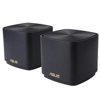 ASUS 华硕 灵耀 AX小魔方 Pro 双频3000M 家用级千兆Mesh无线路由器 Wi-Fi 6 黑色 两个装