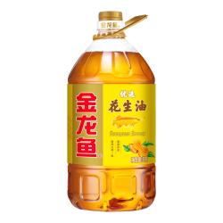 金龙鱼 优选花生油5L物理压榨一级浓香食用油家用炒菜植物油大桶装