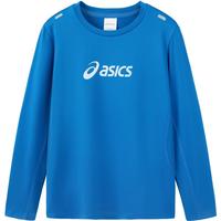 asics亚瑟士童装25年春季长袖针织T恤儿童吸湿速干高弹运动内搭 8851亚瑟士蓝 飓风秒干 140 cm 高弹面料