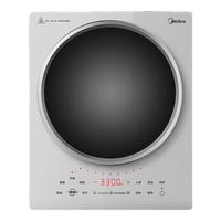 美的（Midea）电磁炉 家用大功率3300w凹面电磁灶 速热触控面板 防水保护定时炒锅一体 MC-CLE3367
