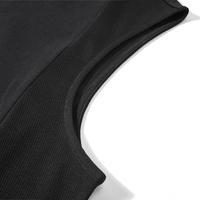 2025夏GXG男装异材质拼接背心字母印花无袖T恤通勤男上衣