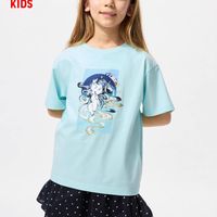 优衣库 UNIQLO 童装女童UT POP MART印花短袖T恤泡泡玛特浮息错474763