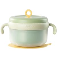 Bololo 波咯咯 宝宝辅食碗学食注水恒温保温碗婴幼儿辅食防摔吸盘ppsu不锈钢碗 不锈钢套碗*店长