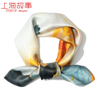 达芬奇密码 女士真丝丝巾（拍2件69） 墨蓝 55*55cm