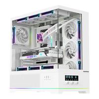 安耐美(Enermax)D58AIR 空调海景房机箱 白色 可视温度显示屏 外置旋钮控制23种灯效 支持360水冷 M-ATX/ATX主板
