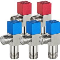 submarine 潜水艇 F301+F302 冷热角阀套装 红*2+蓝*3