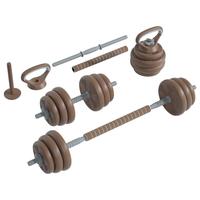 HEAD海德哑铃杠铃套装宿舍家用力量锻炼器材15kg 两用款丨入门型15KG左右各7.5KG
