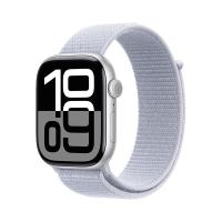 PLUS会员、今日必买：Apple Watch Series 10 GPS款 智能手表 46mm 银色铝金属表壳 青云色回环式运动表带