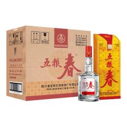 五粮春 五粮液股份浓香型白酒 四川宜宾粮食酒 45度 500mL 6瓶 整箱装（含礼袋）