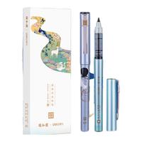 deli 得力 颐和园系列 S852 拔帽中性笔 黑色 0.5mm 4支装