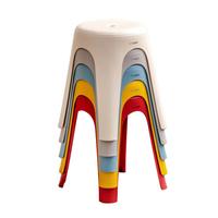 禧天龙凳子家用客厅塑料凳子加厚圆凳高凳板凳餐厅登子餐椅餐凳可叠放 故宫红 凳高20CM 节节圆凳 1个装