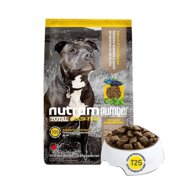 nutram 纽顿 无谷低升糖系列 T25鲑鱼鳟鱼中大型犬全阶段狗粮 11.4kg