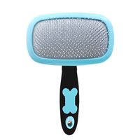 哈特丽 猫狗梳子哈特丽宠物用品泰迪防打结蓬发气囊气垫针梳狗狗拉毛梳 蓝色(带点) 大号