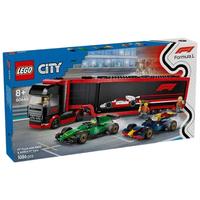 乐高 城市系列 60445 F1卡车与红牛RB20和阿斯顿·马丁AMR24F1赛车