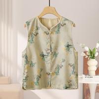 艾莱莹 2025春季款国风复古叠穿无袖背心女外套