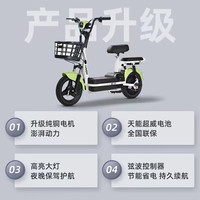 嘉宴新国标可上牌电瓶车成人电动自行车48V锂电小型电瓶车男女代步车 绿色(新国标可上牌可提出充电） 裸车车架